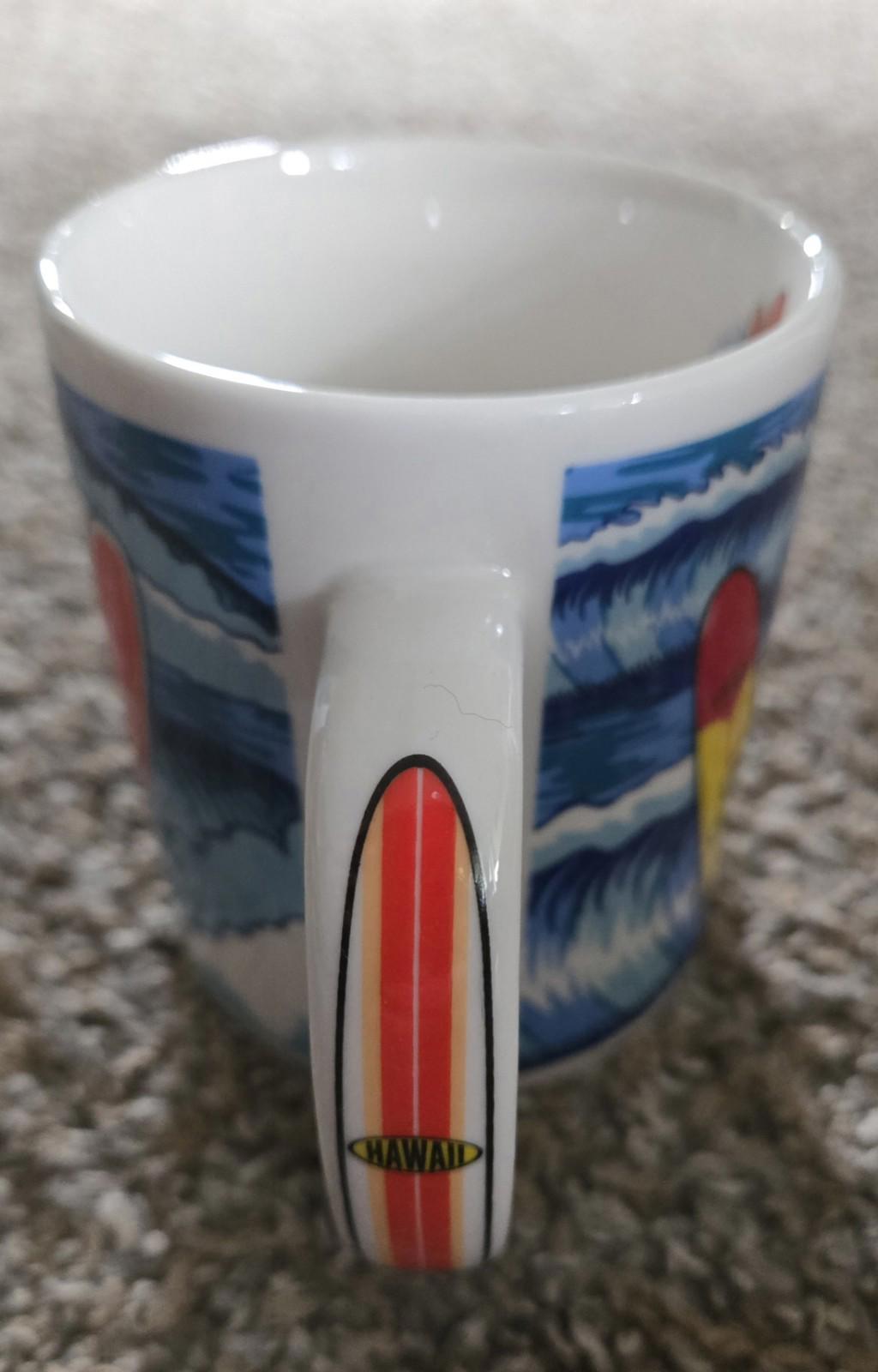 Surfs Up Hawaii Coffee Mug Surfboards Waves 12oz super clean the islander group