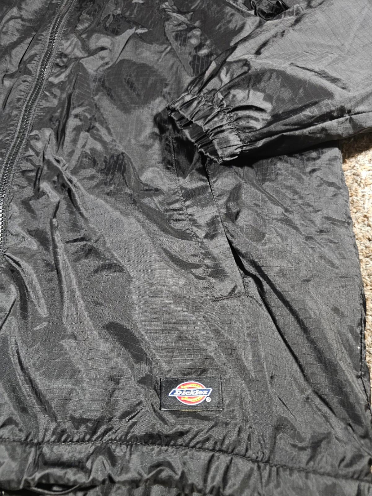Dickies Jacket Small Black Nylon Ripstop Fleece Lined Hooded