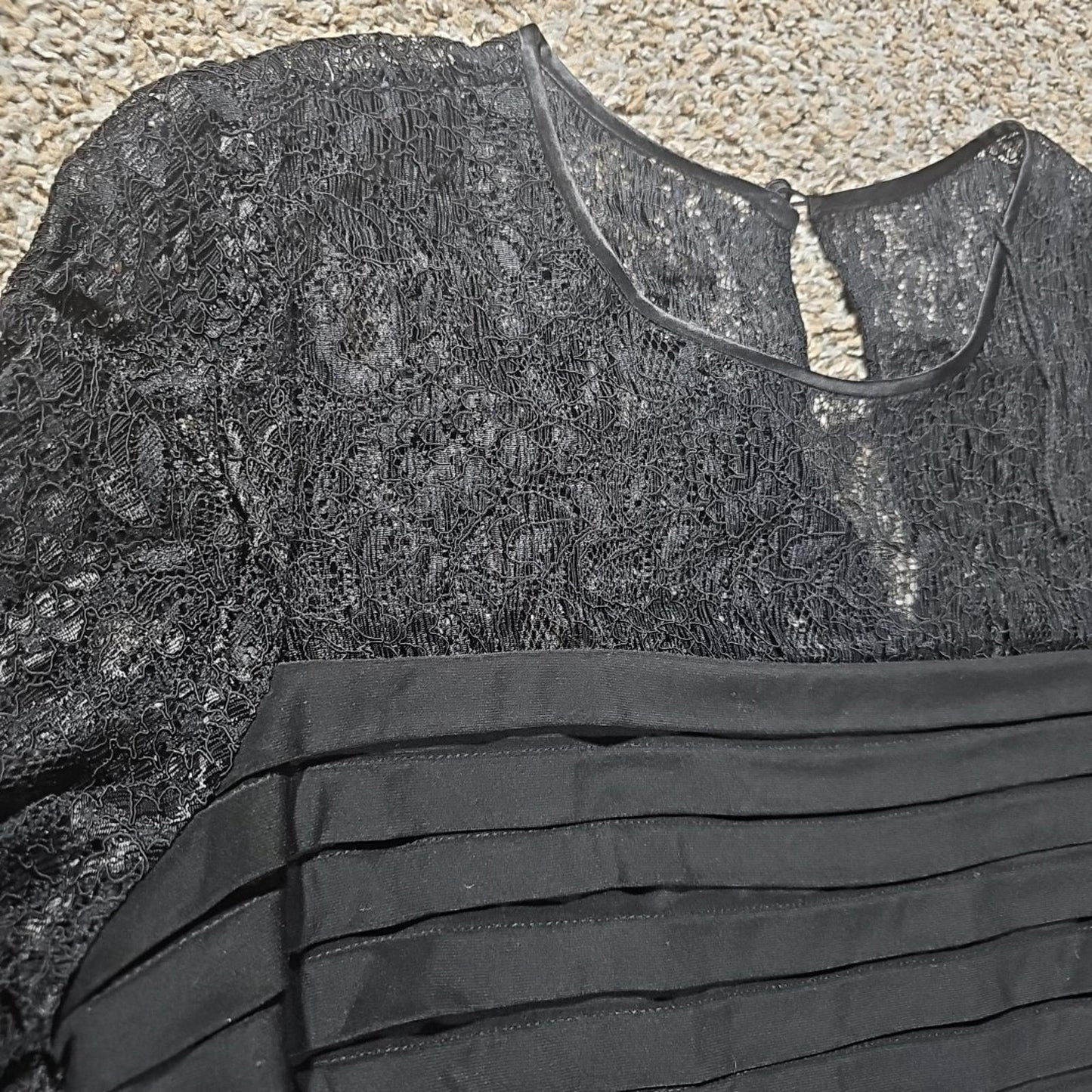 Adrianna Papell Womens Black Solid Shutt Tuck Dress Size 20W NWT Macy's
