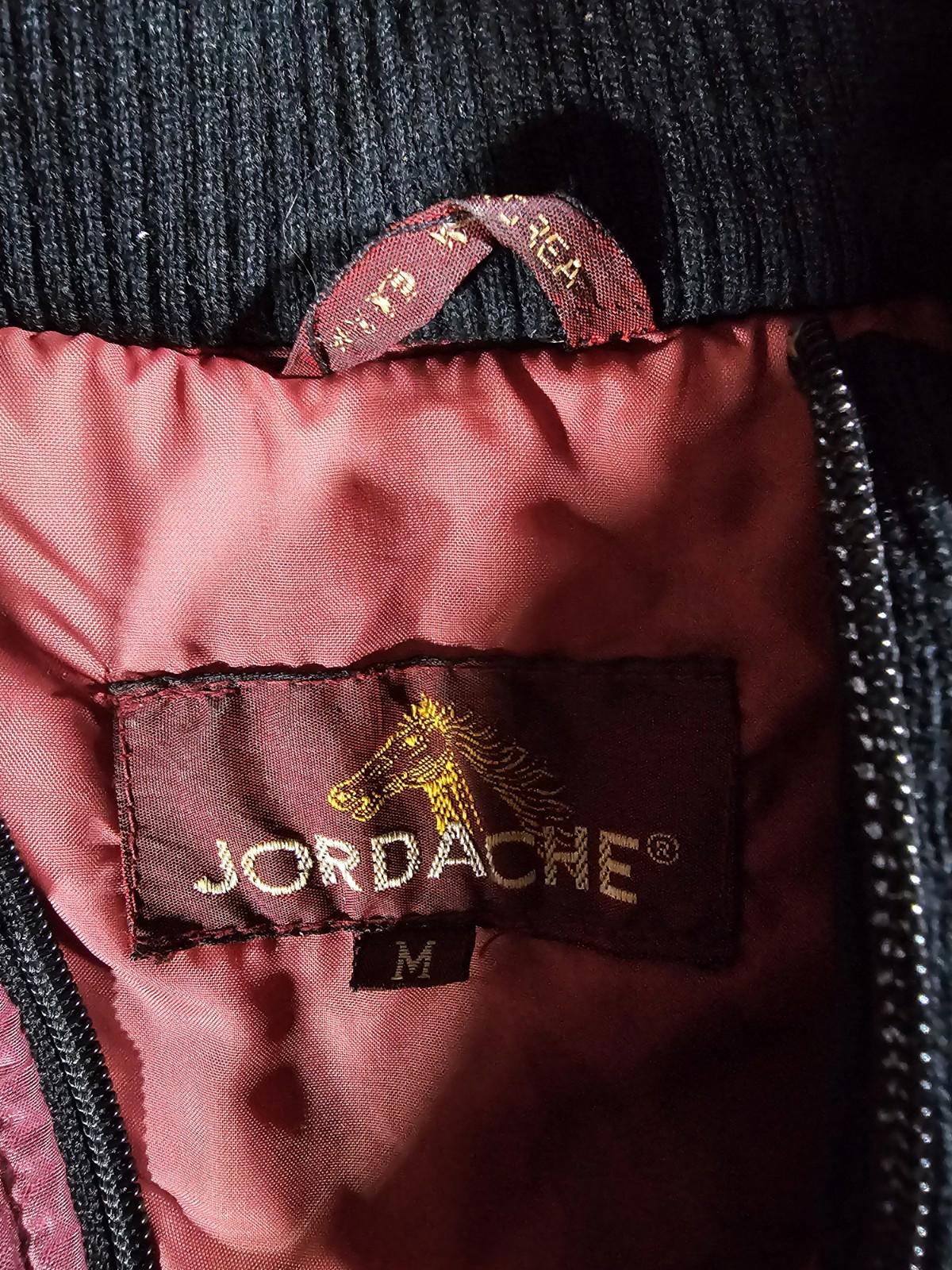 Jordache Hooded Coat Wine Red M Fullzip