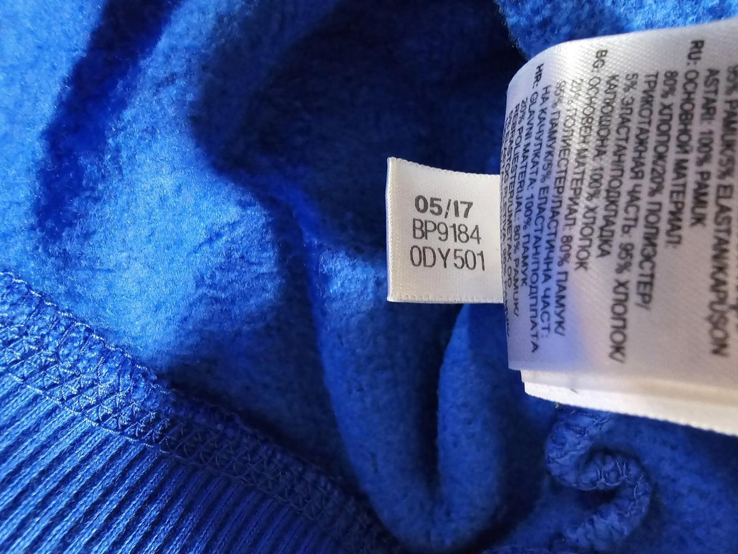 Reebok crossfit forging elite fitness fullzip hoodie blue L