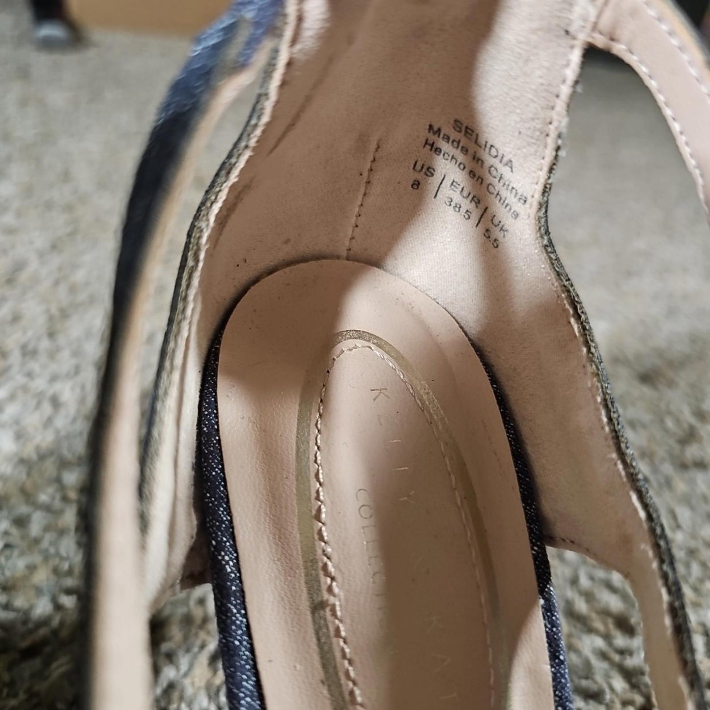 Kelly & Katie Collection Selidia Strap Heels US8 UK5.5