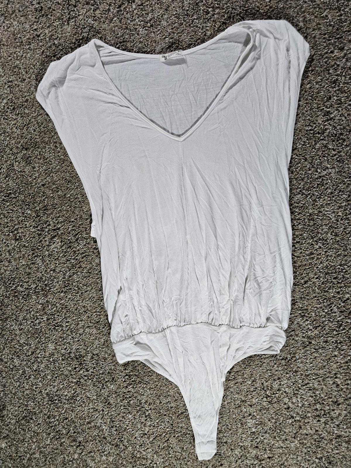 Intimately Free People White Ribbed Bodysuit