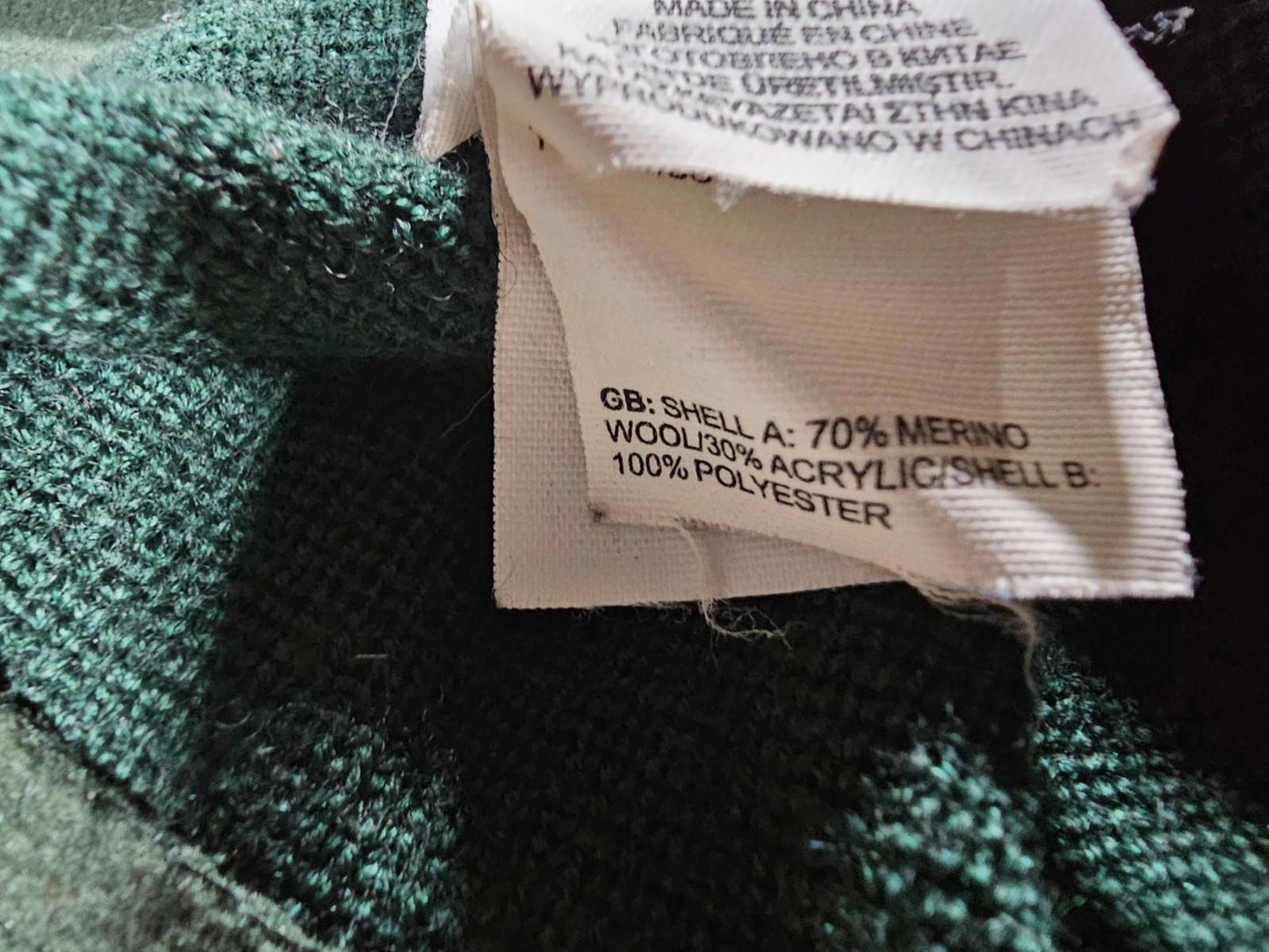 The North Face green merino wool beanie