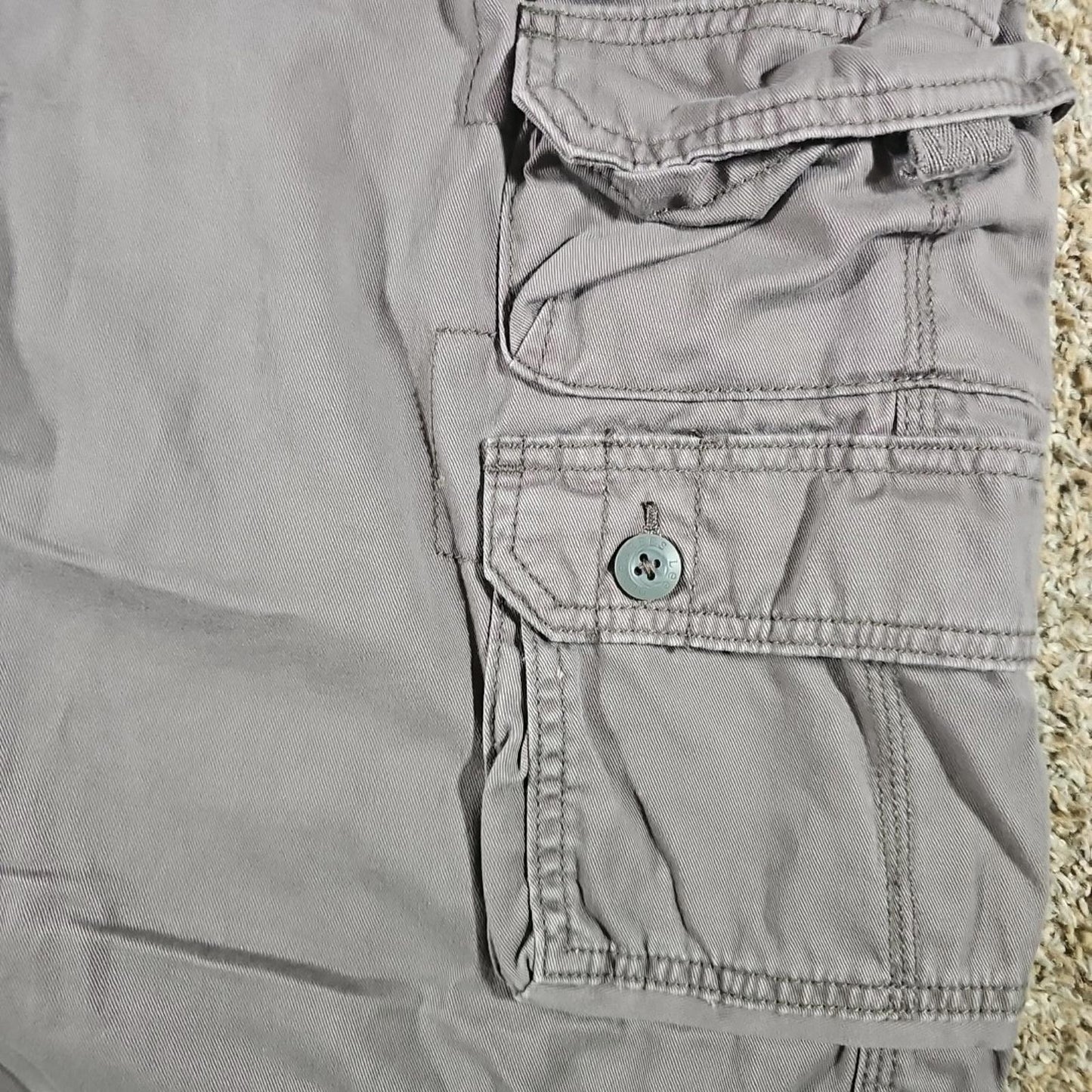 Lee Dungarees Cargo Shorts Sz 50 Gray Utility Grunge
