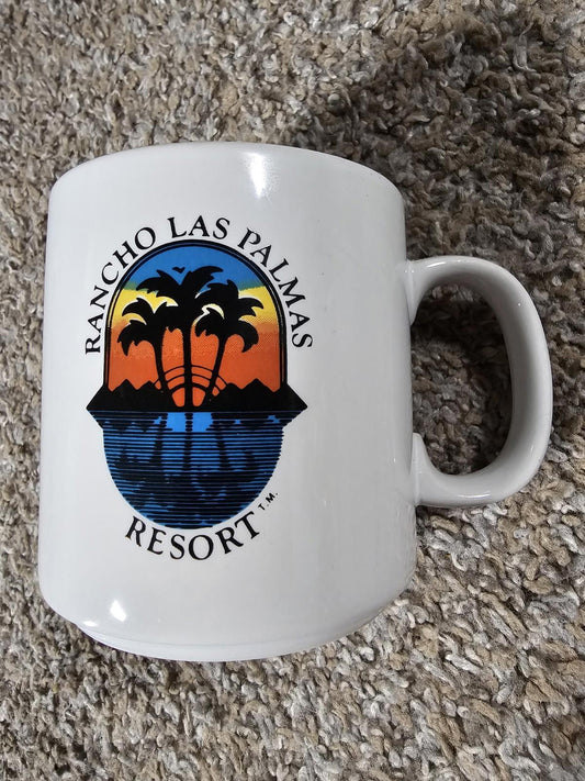 Rancho Las Palmas Country Club Resort coffee Cup mug papel USA
