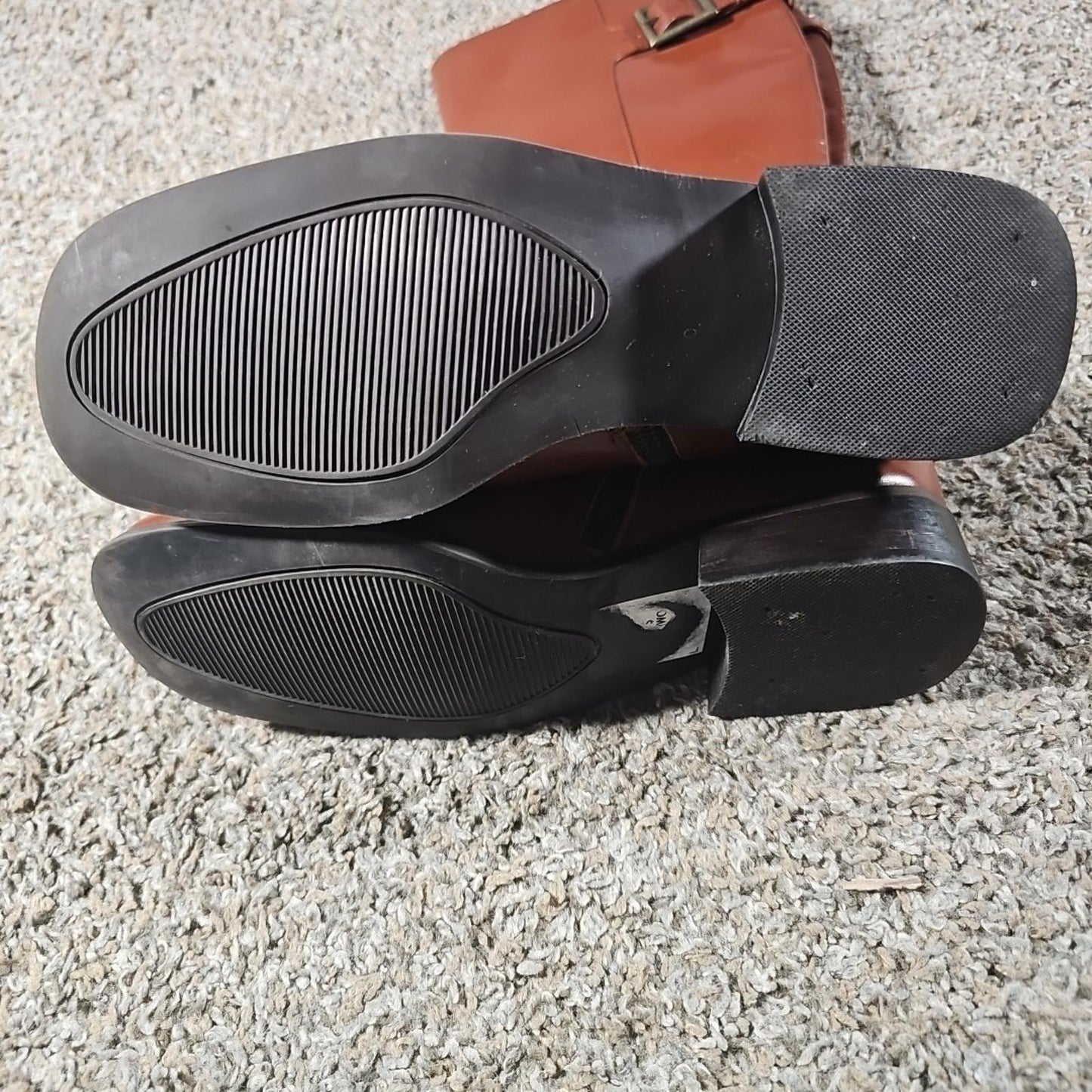 Brown Genuine Leather Side Zip Boots 6M