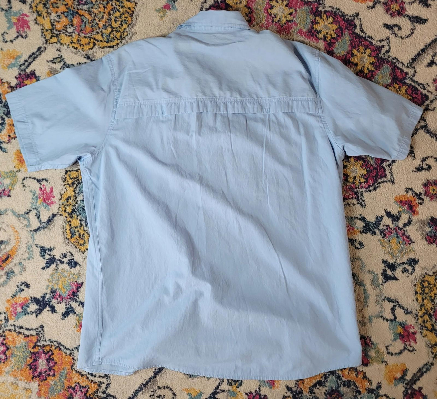 G.H.Bass & Co Mens XL Explorer Series Button Down Shirt fish