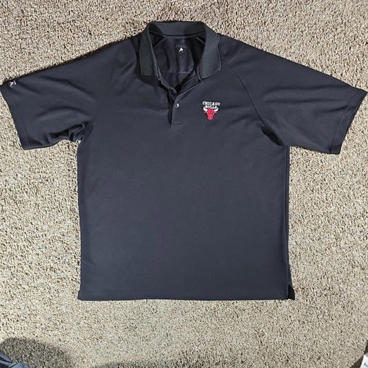 Chicago Bulls Men’s Polo Shirt XL Black Antigua NBA