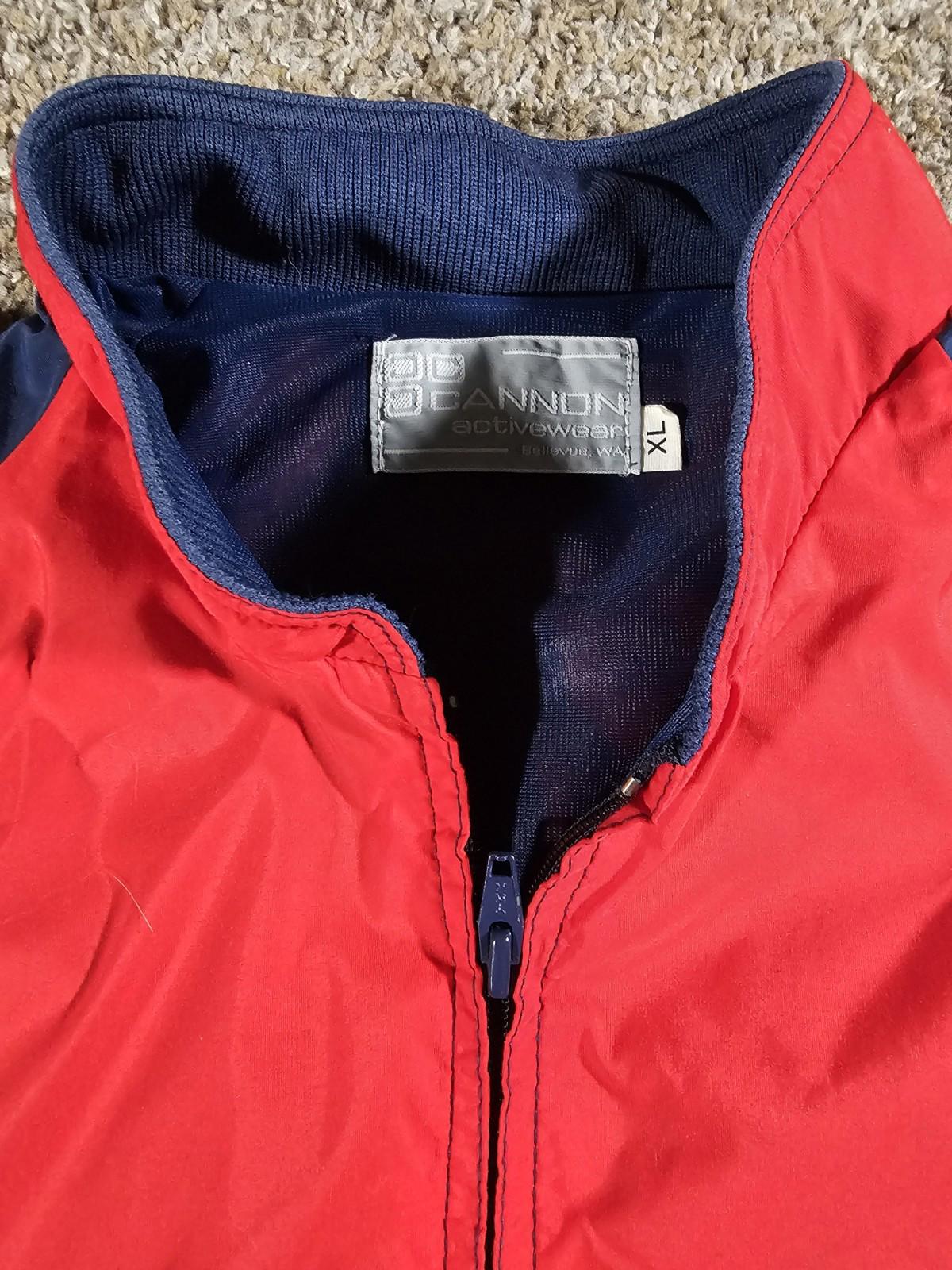 cannon activewear north american fullzip jacket XL Red Blue