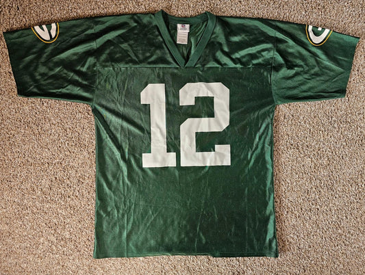 Green Bay Packers Aaron Rodgers NFL Team Apparel Green Jersey Sz Large