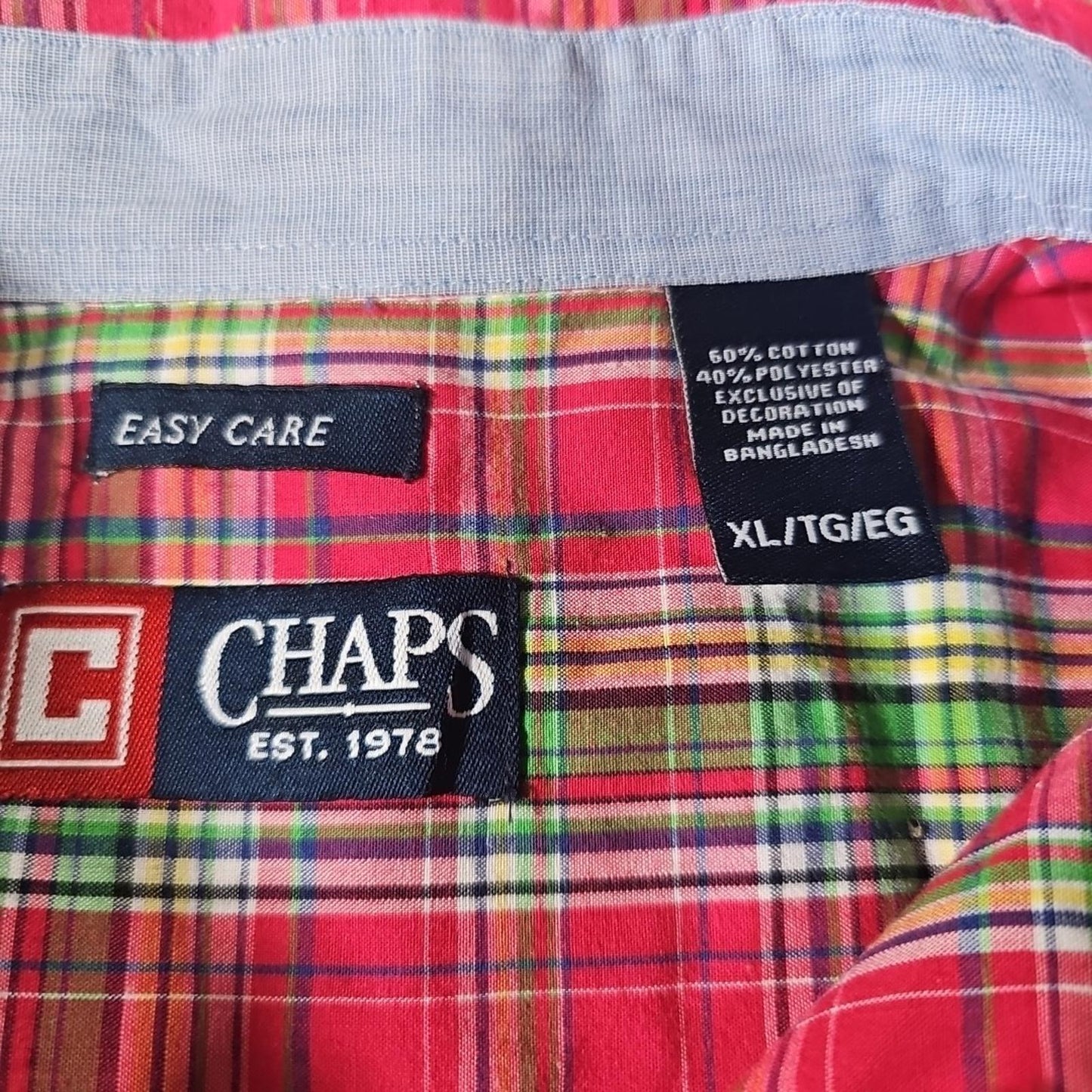 Chaps EasyCare XL ShortSleeve Button Down Embroidered Pocket