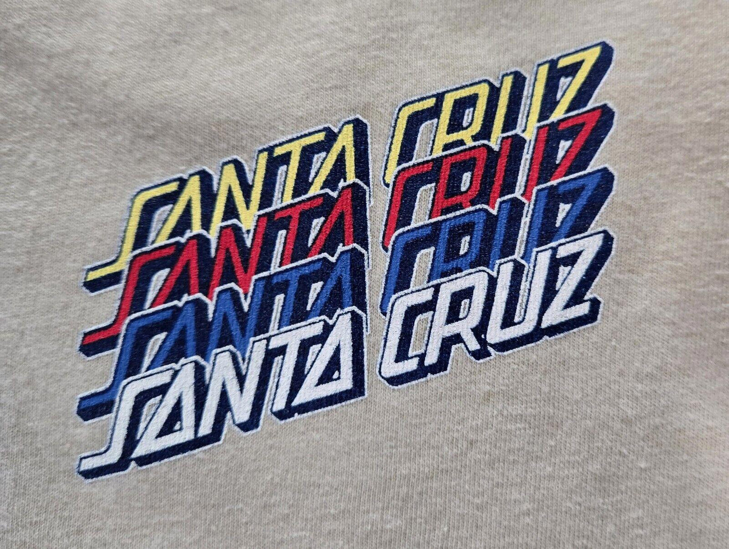 Womens Tan Santa Cruz Skate T-shirt Size Medium