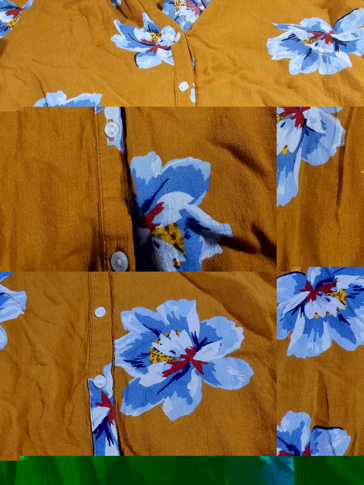 Old Navy Yellow Floral Blouse Size Small