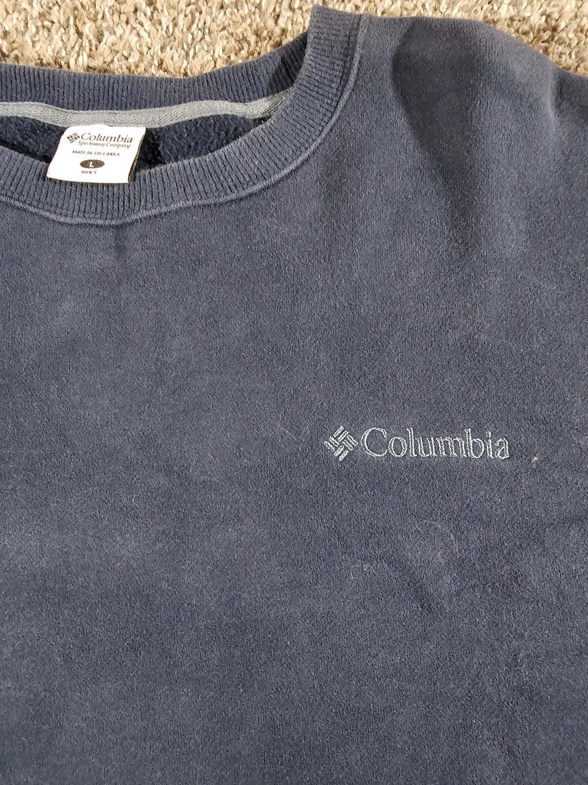 Columbia Mens Sweater Blue Sz L Casual Pullover Long Sleeve