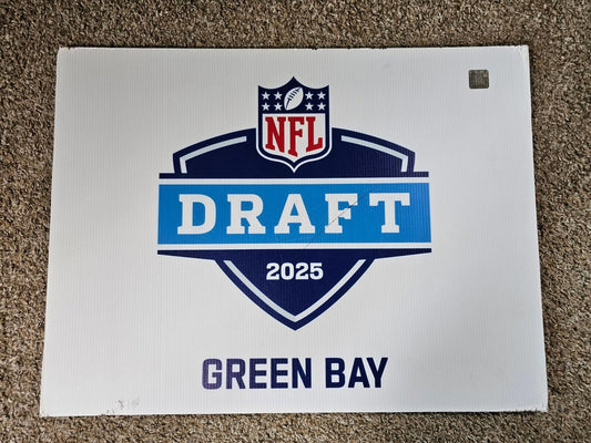 NFL Draft 2025 Green Bay Yard Sign Some Damage
