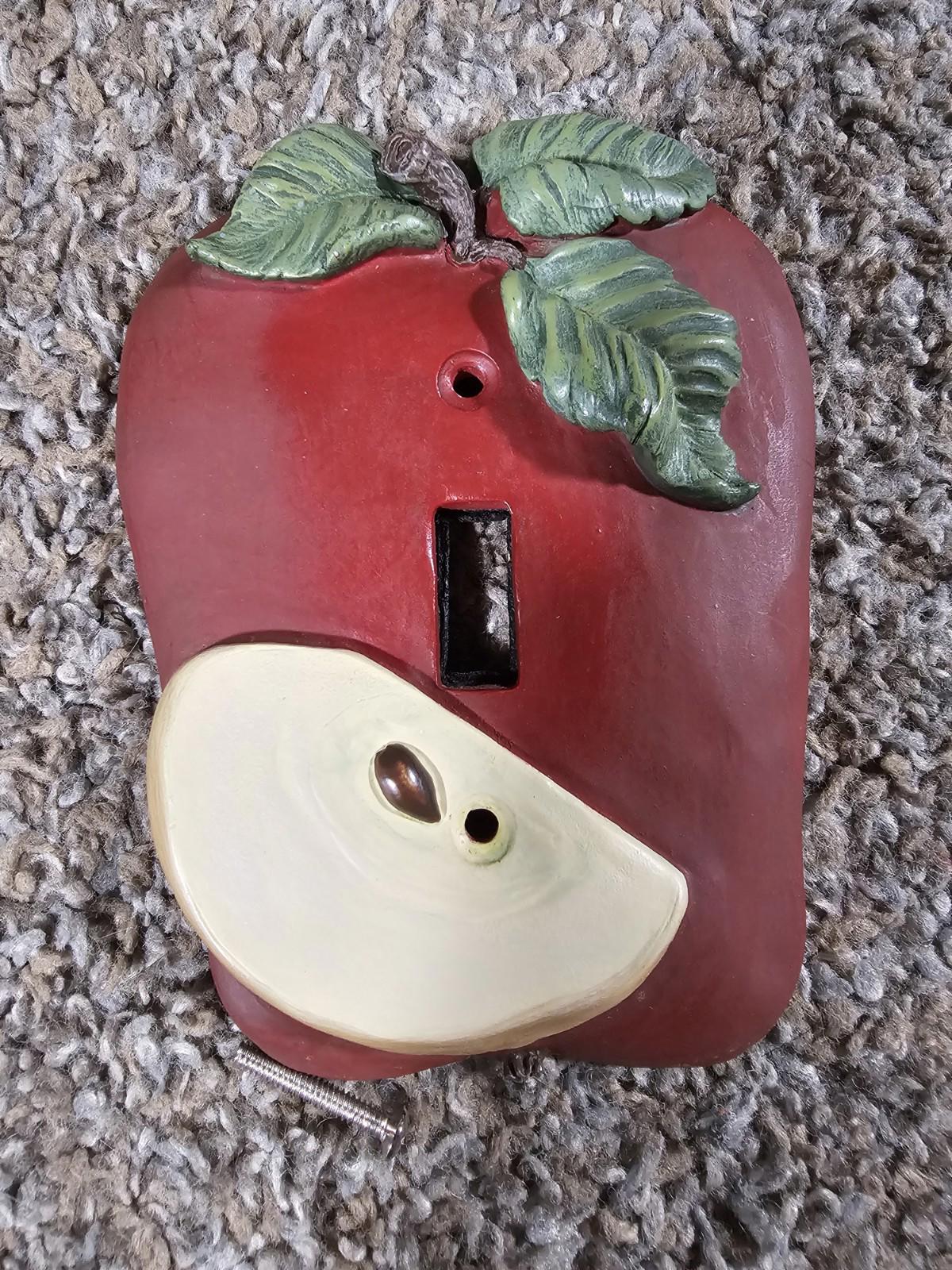 Apple Light Switch Plate Cover Handpainted