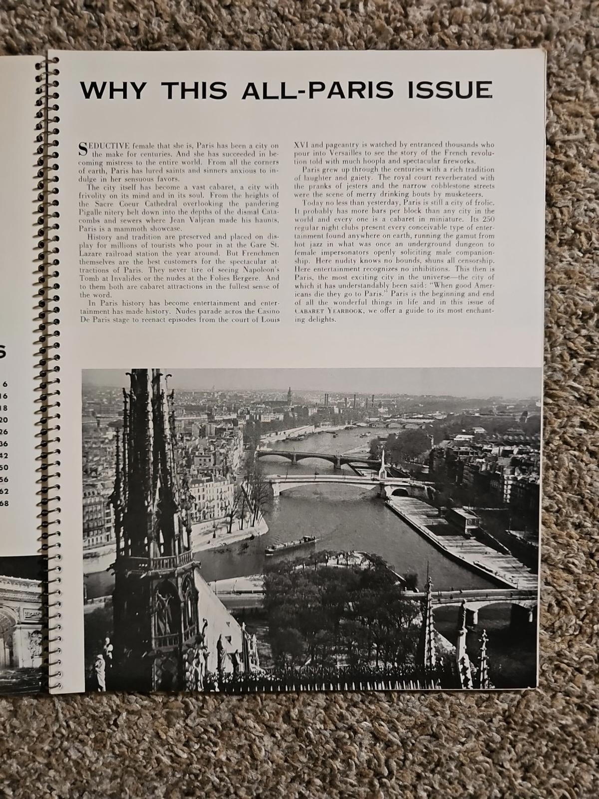 CABARET YEAR BOOK ALL PARIS ISSUE 1956 RARE!!!