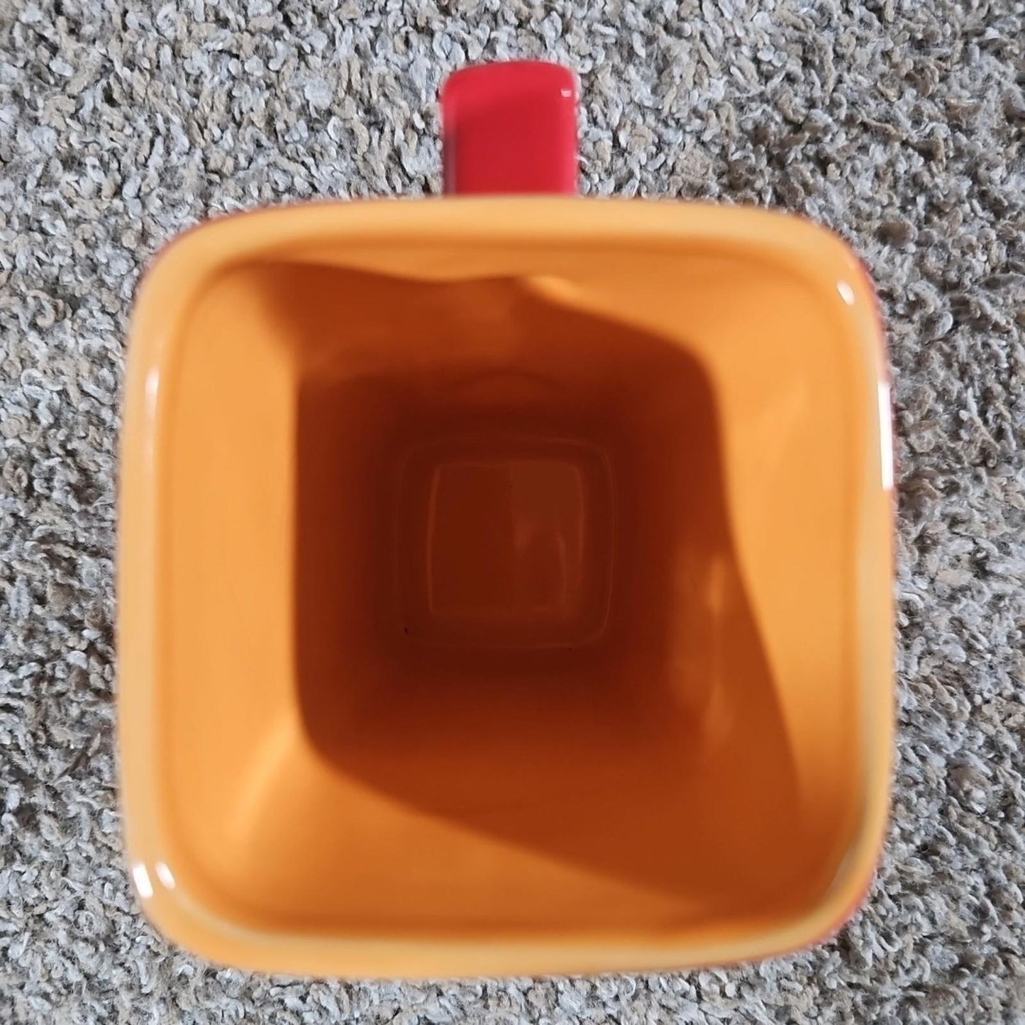 Disaronno Red Orange Square Abstract Design Coffee Mug Cup Vintage Italy