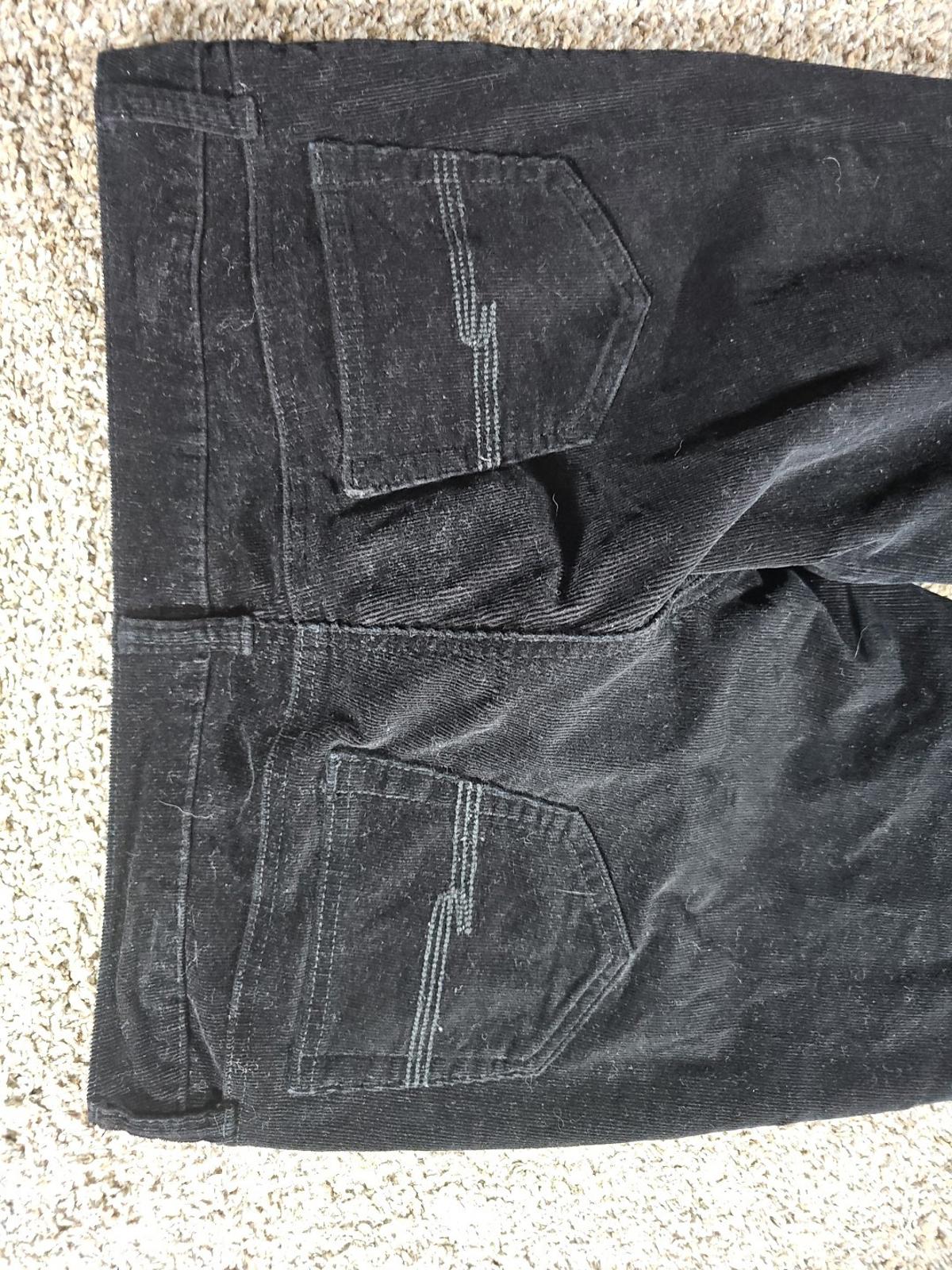 Arizona Jeans Corduroy Black Pants Sz 11 34x31