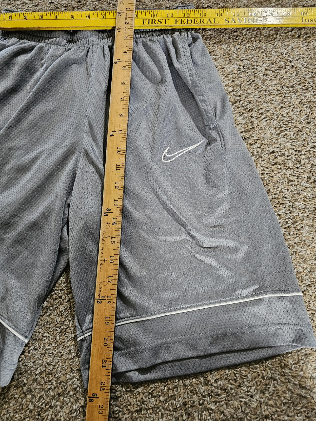 Gray Nike Dri Fit drawstring athletic shorts S