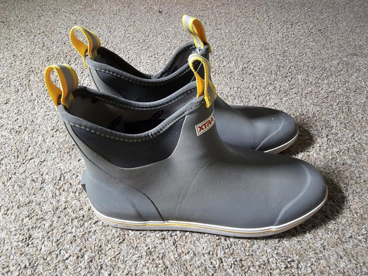 Xtratuf Xpress Cool Mens 14 Ankle Deck Boot - Gray/Yellow