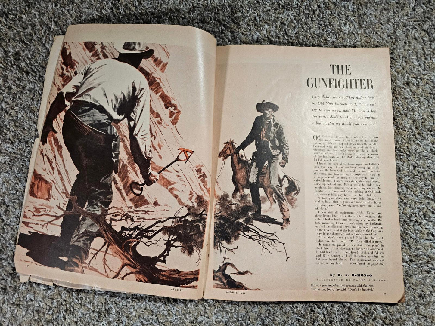 ARGOSY MAGAZINE AUGUST 1957 ERLE STANLEY GARDNER SAM SHEPPARD BILLY GRAHAM CIA