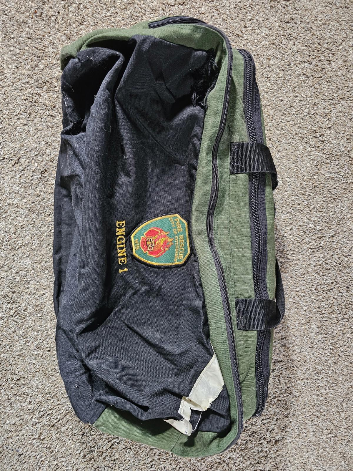 Fire Rescue City Of Fitchburg ENGINE 1 green duffle DAMAGED