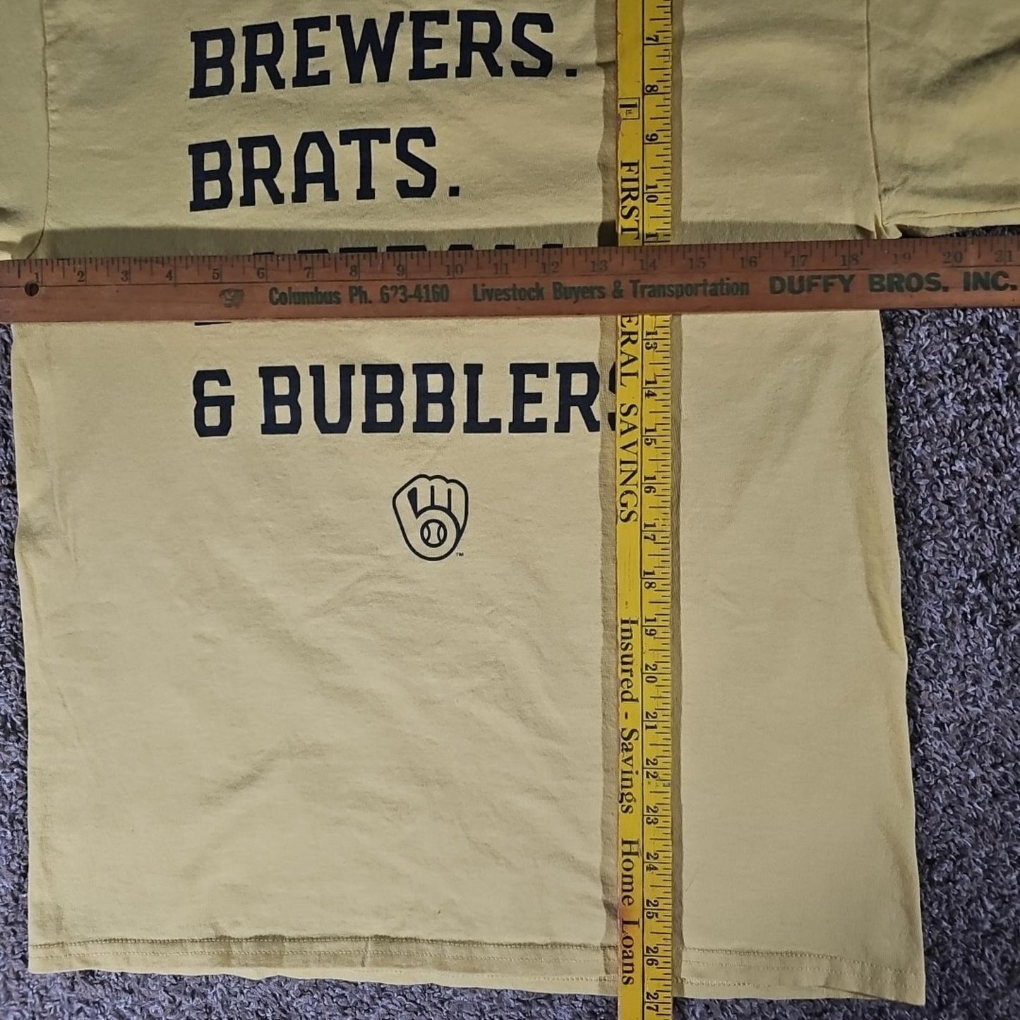 Brewers. Brats. Baseball. & Bubblers Medium Tshirt