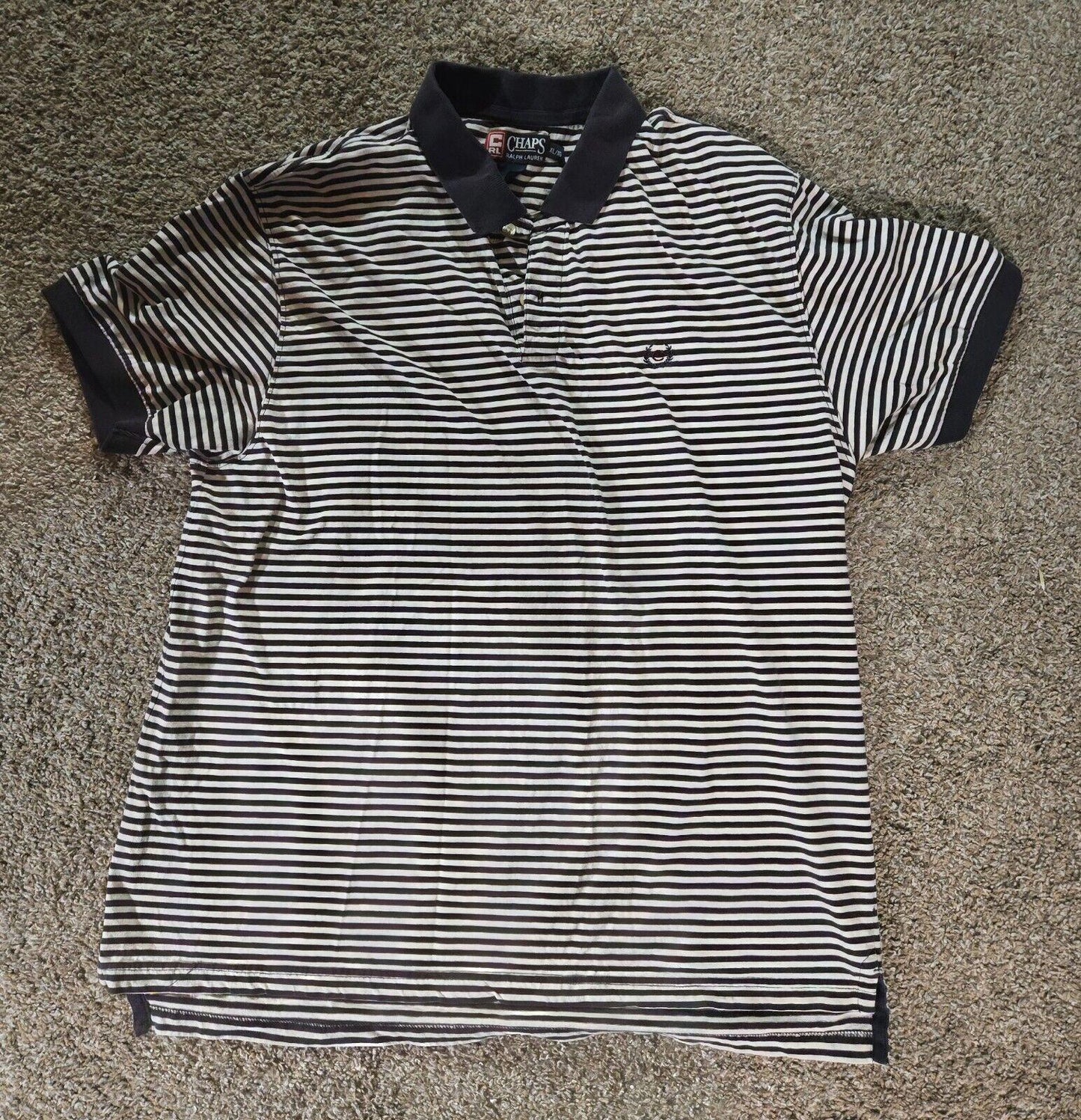 Chaps Ralph Lauren Striped Golf/Rugby Mens Polo Shirt XL