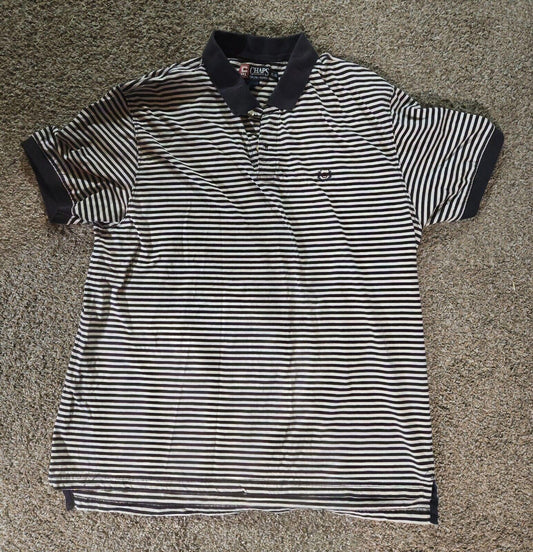 Chaps Ralph Lauren Striped Golf/Rugby Mens Polo Shirt XL