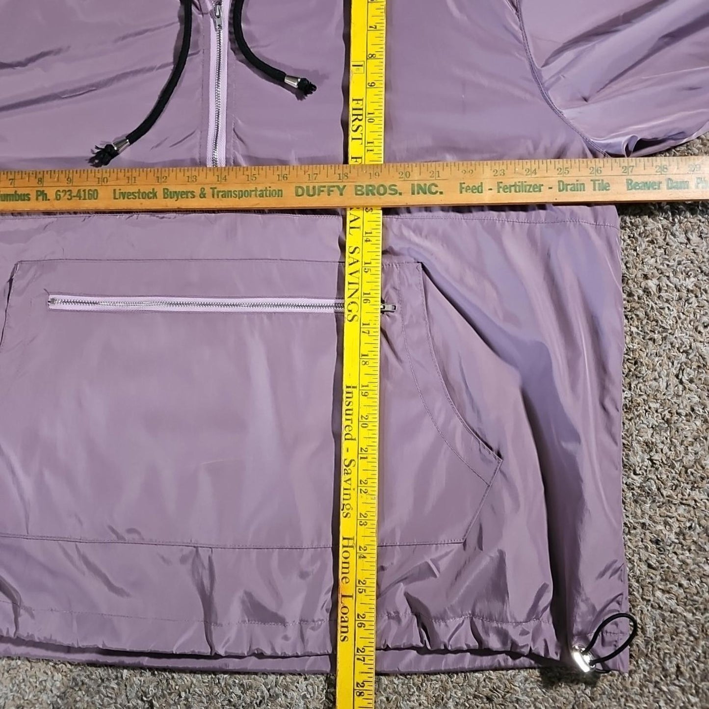 Shirley & Stone 2XL Purple 1/2 Zip Pullover Rain Jacket