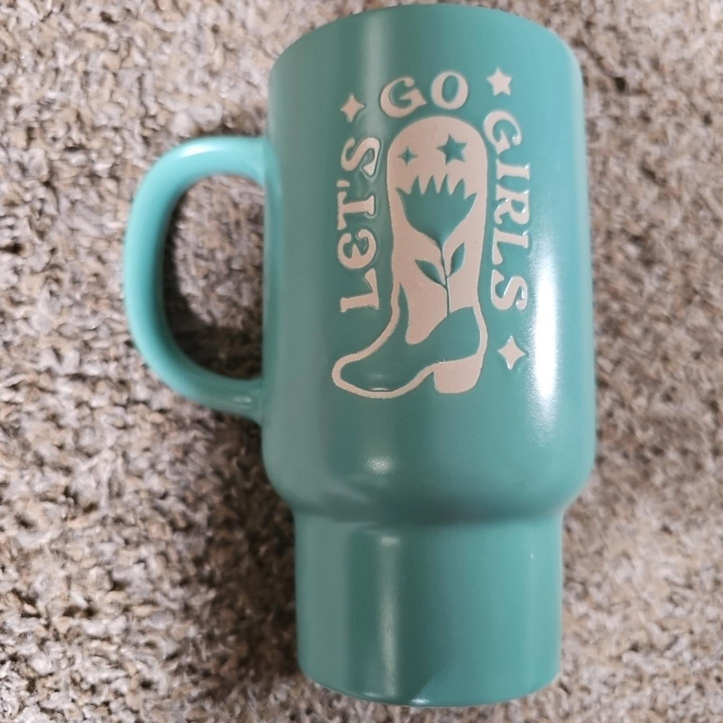 Lets Go Girls Market Square Cowboy Boot Coffee Mug