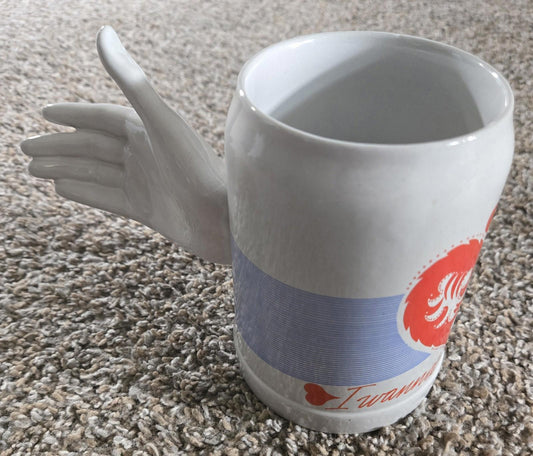 "I Wanna Hold Your Hand" Gerzit Hand Handle Coffee Mug