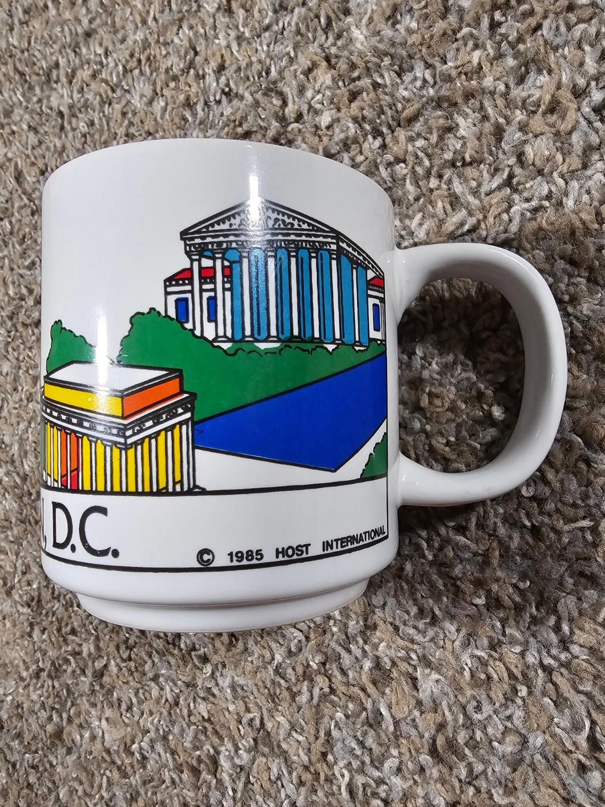 Vintage Washington DC 1985 Host International Coffee Cup Mug