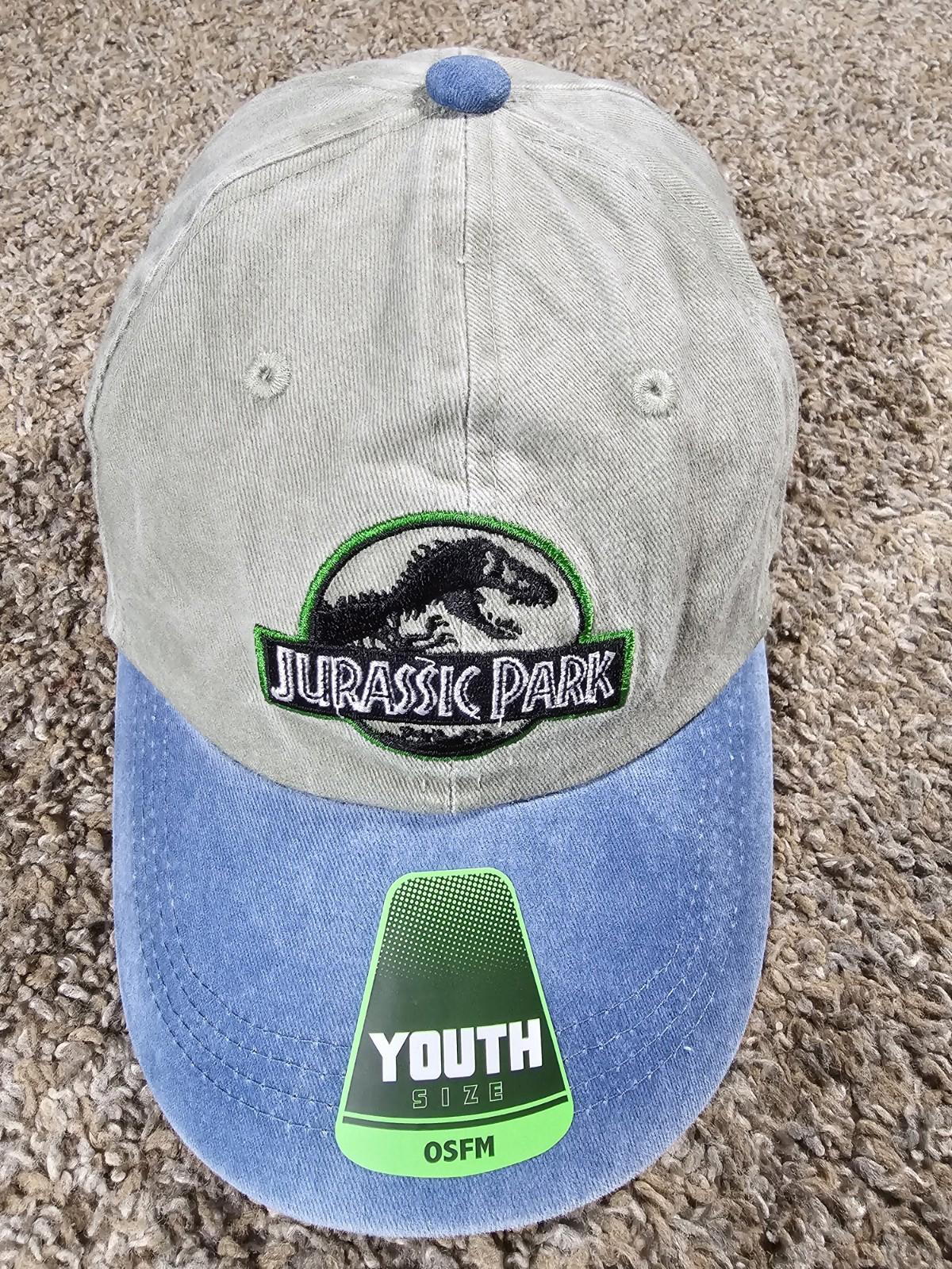 Jurassic Park Youth Hat  Iconic Dinosaur Logo, Adjustable