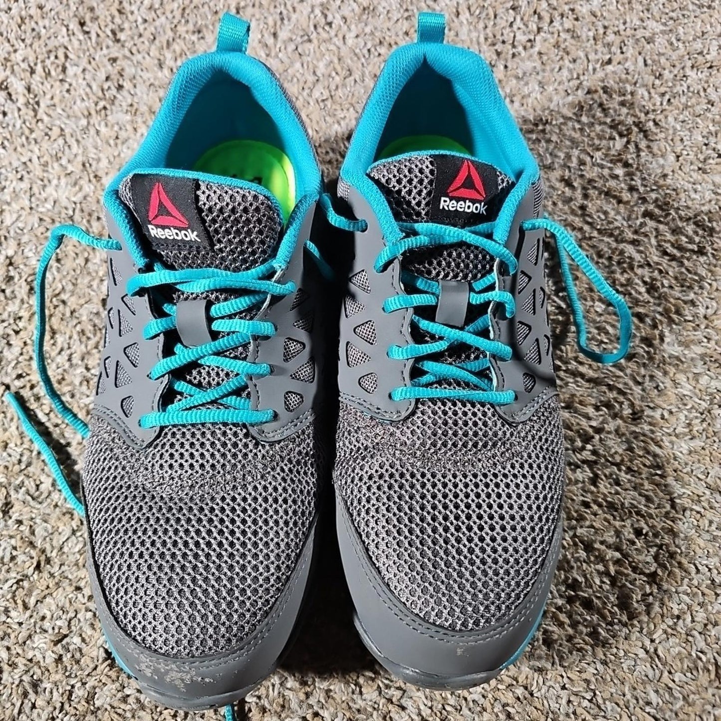 Reebok Women’s RB045 Alloy Toe Work Gray Teal Size 11M