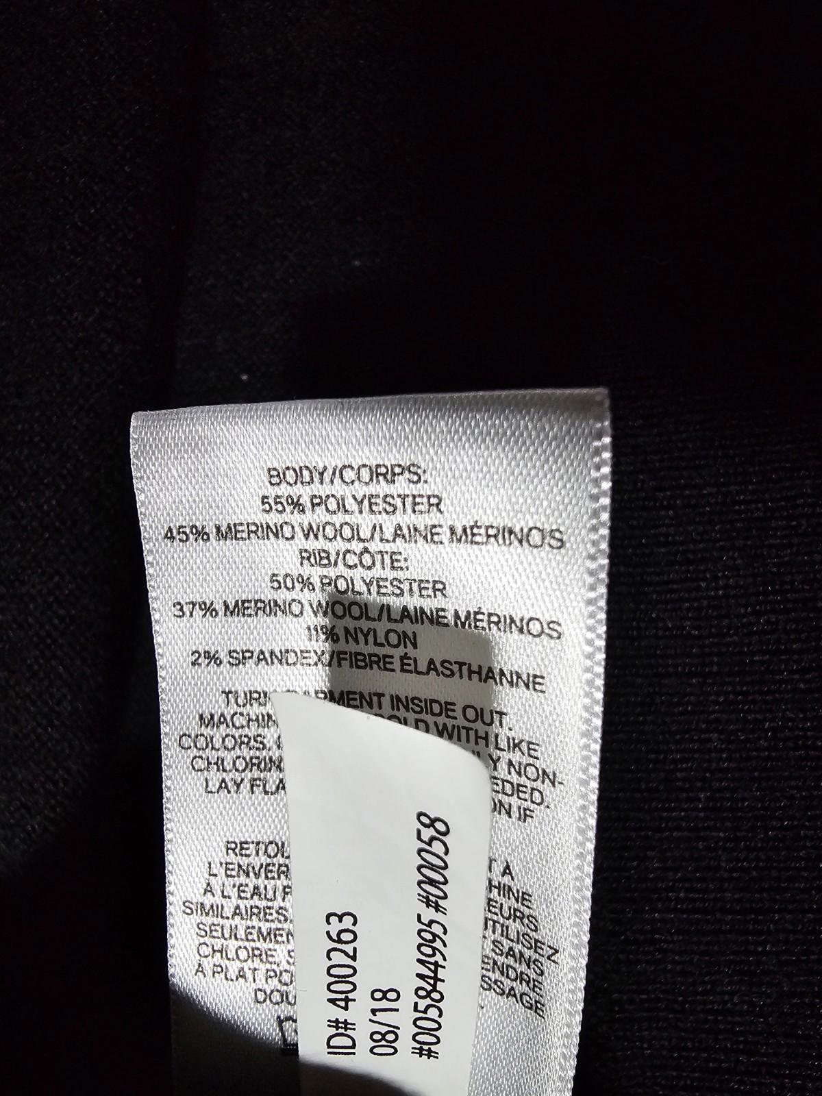 Express Men's Vneck Sweater Size L Merino Wool Blend Black