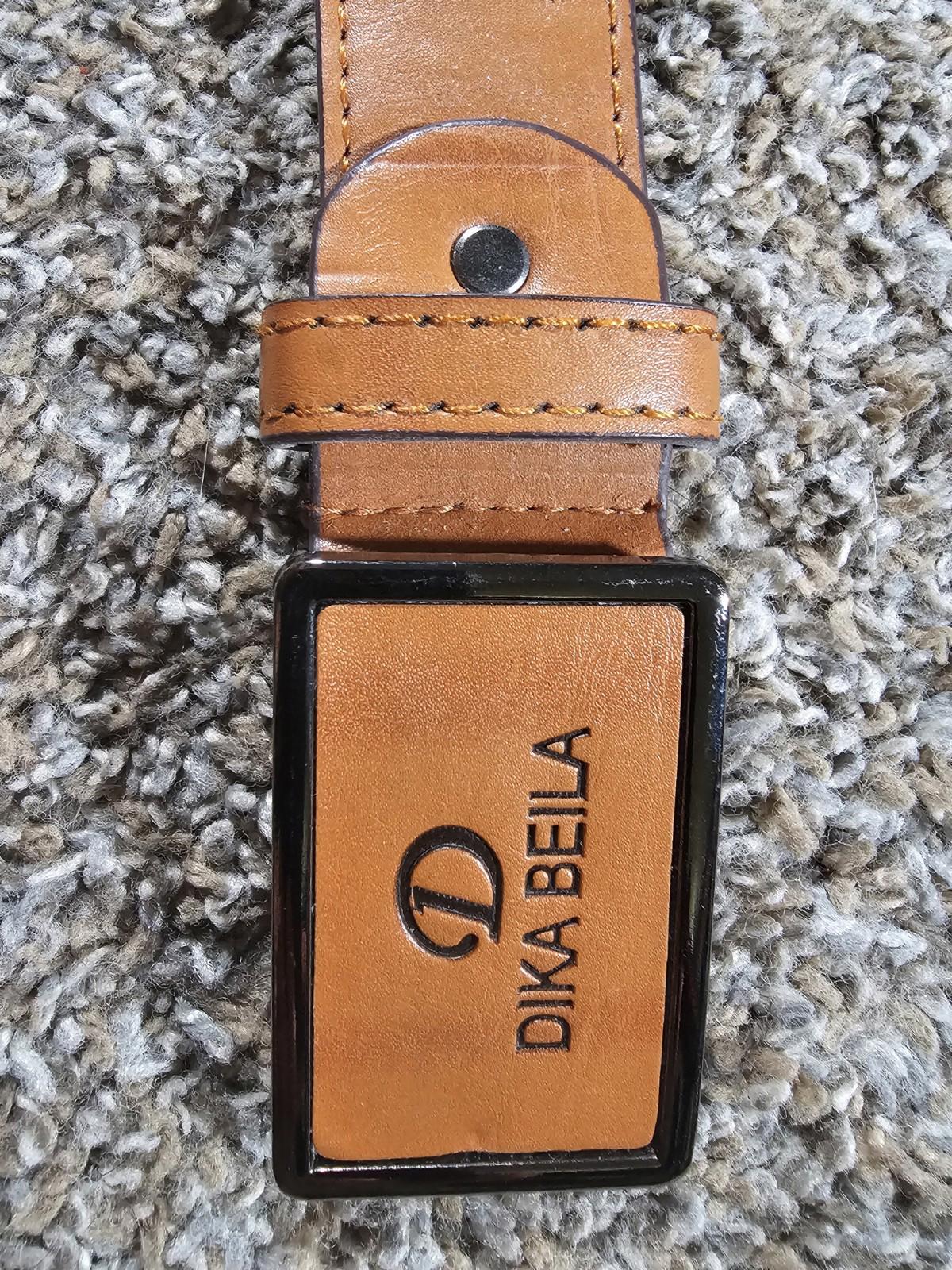 DIKA BEILA Mens Leather Belt Brown Very Soft