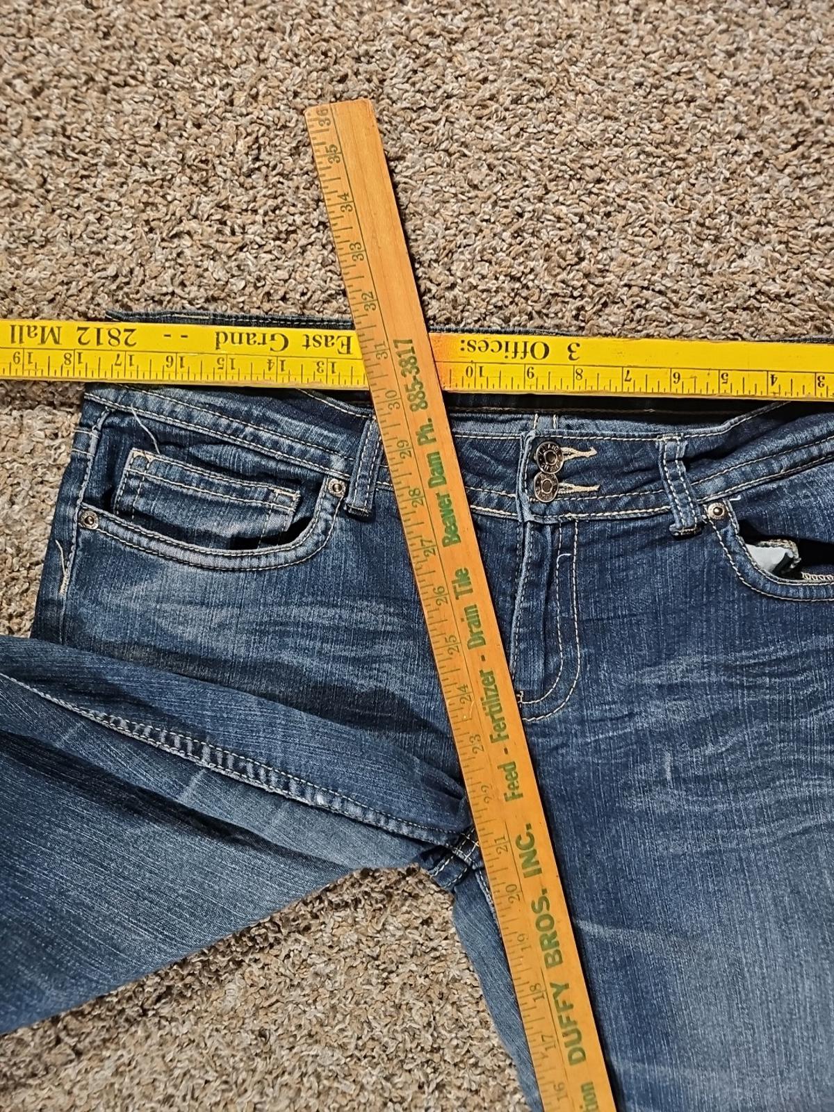 Vigoss Jeans Mid Rise Capri Cuffed Women's Juniors Size 11