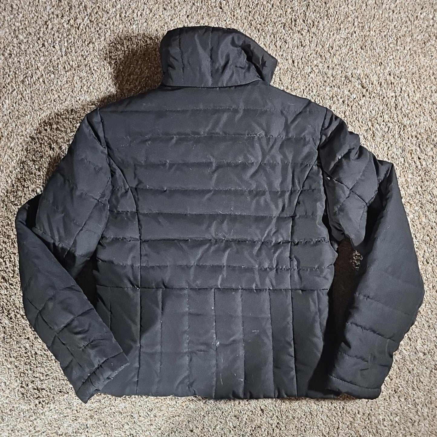 Kenneth Cole Reaction Womens M Black Down Puffer Full Zip