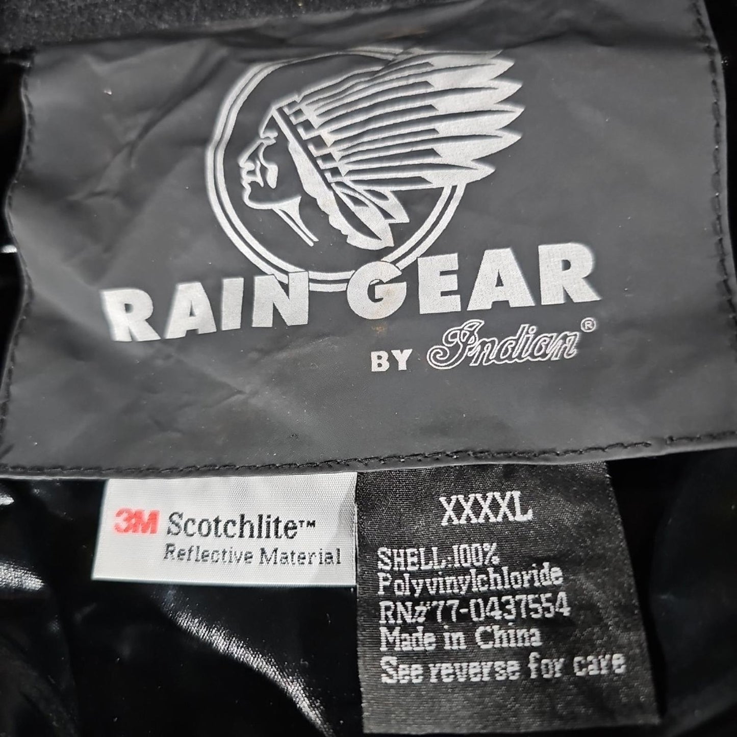 Indian Motorcycle Rain Gear By Indian 4XL black Rain Jacket