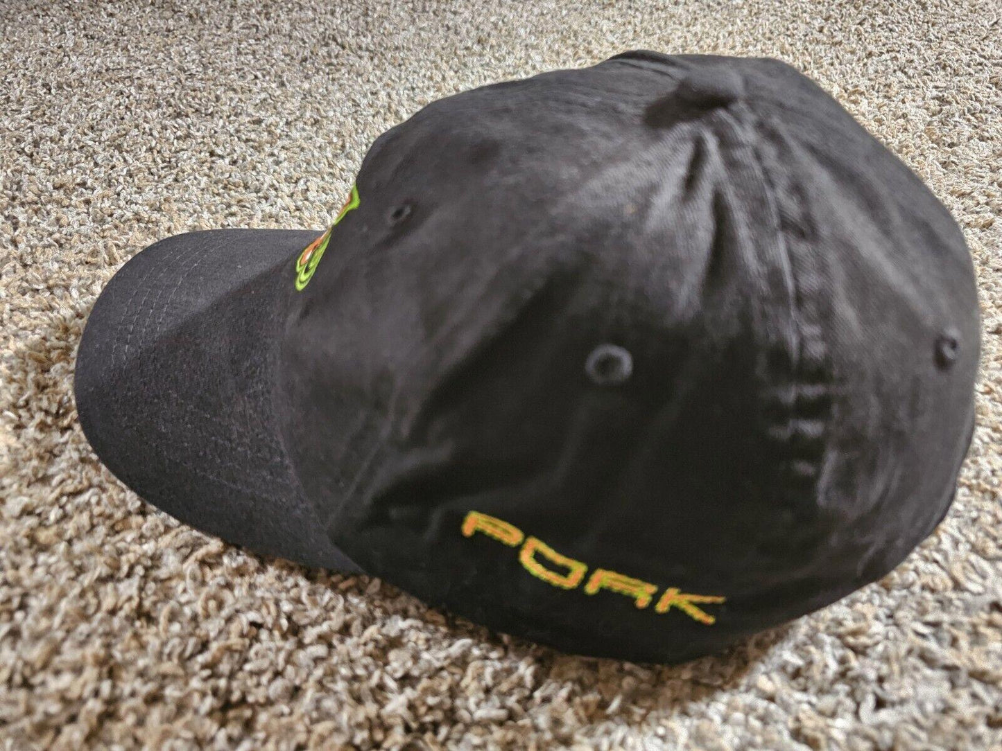 PORK baseball hat Hook Loop Strapback