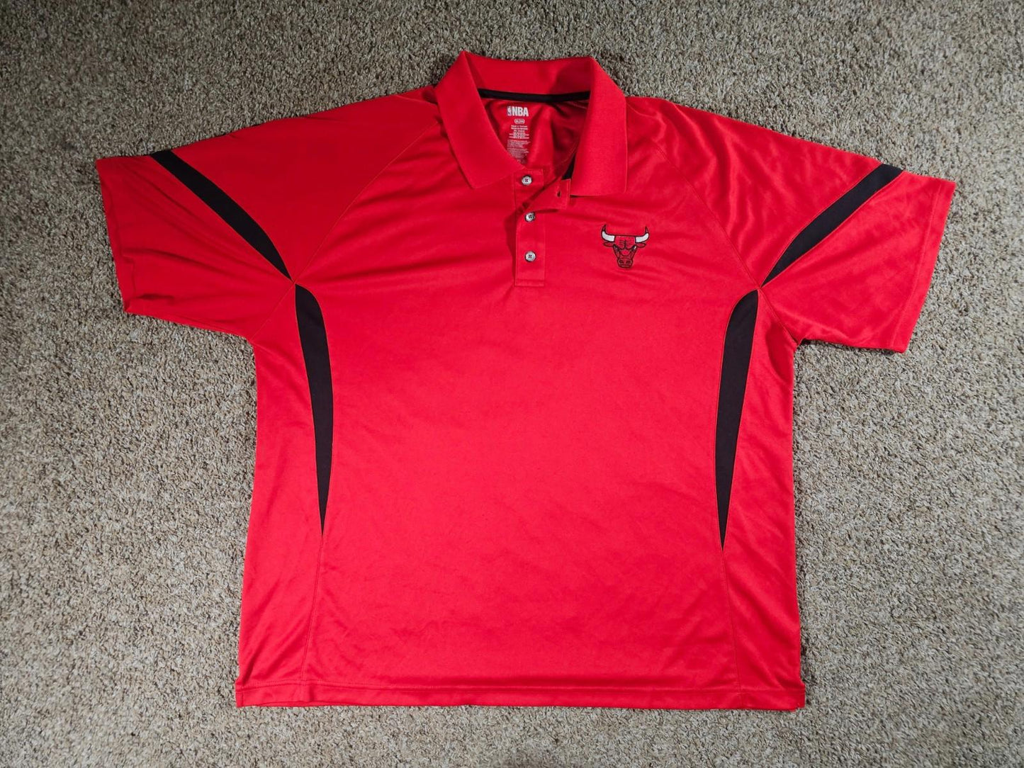 NBA Chicago Bulls 2xl Red Polo Shirt