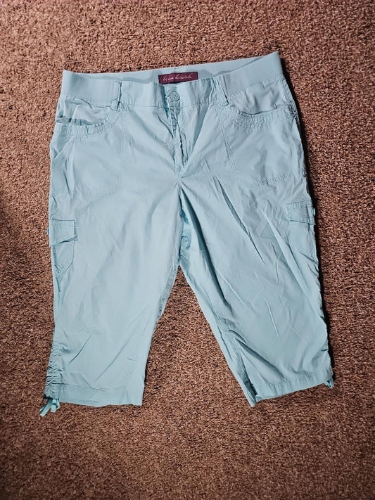 Gloria Vanderbilt Sz 16 Average Lillie Jersey Skimmer Capris