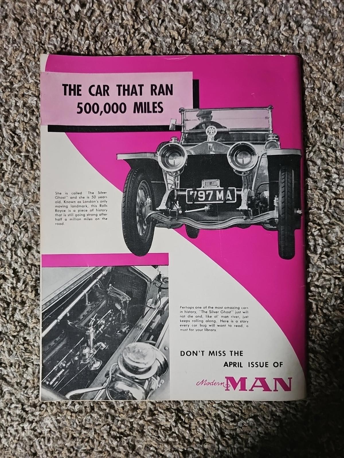 MODERN MAN ADULT MENS MAGAZINE MARCH 1956 Jayne Mansfield