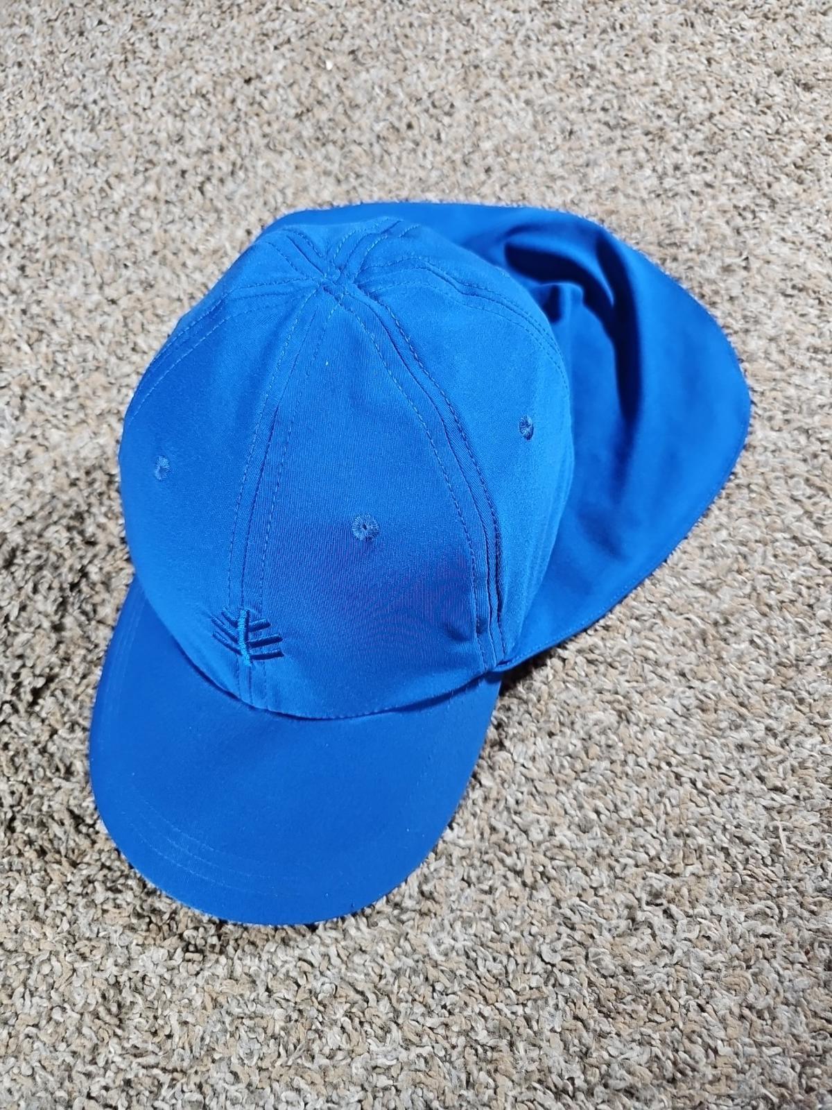 Coolibar Unisex Hat Neck Flap Blue Shade Sun Cap Fishing