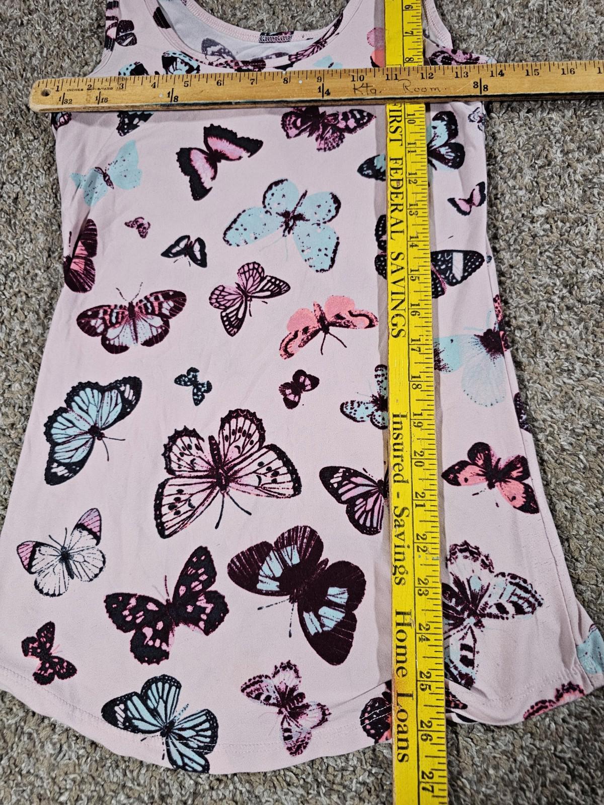 NOBO No Boundaries Butterflies Tank Top M(7/9) Pink