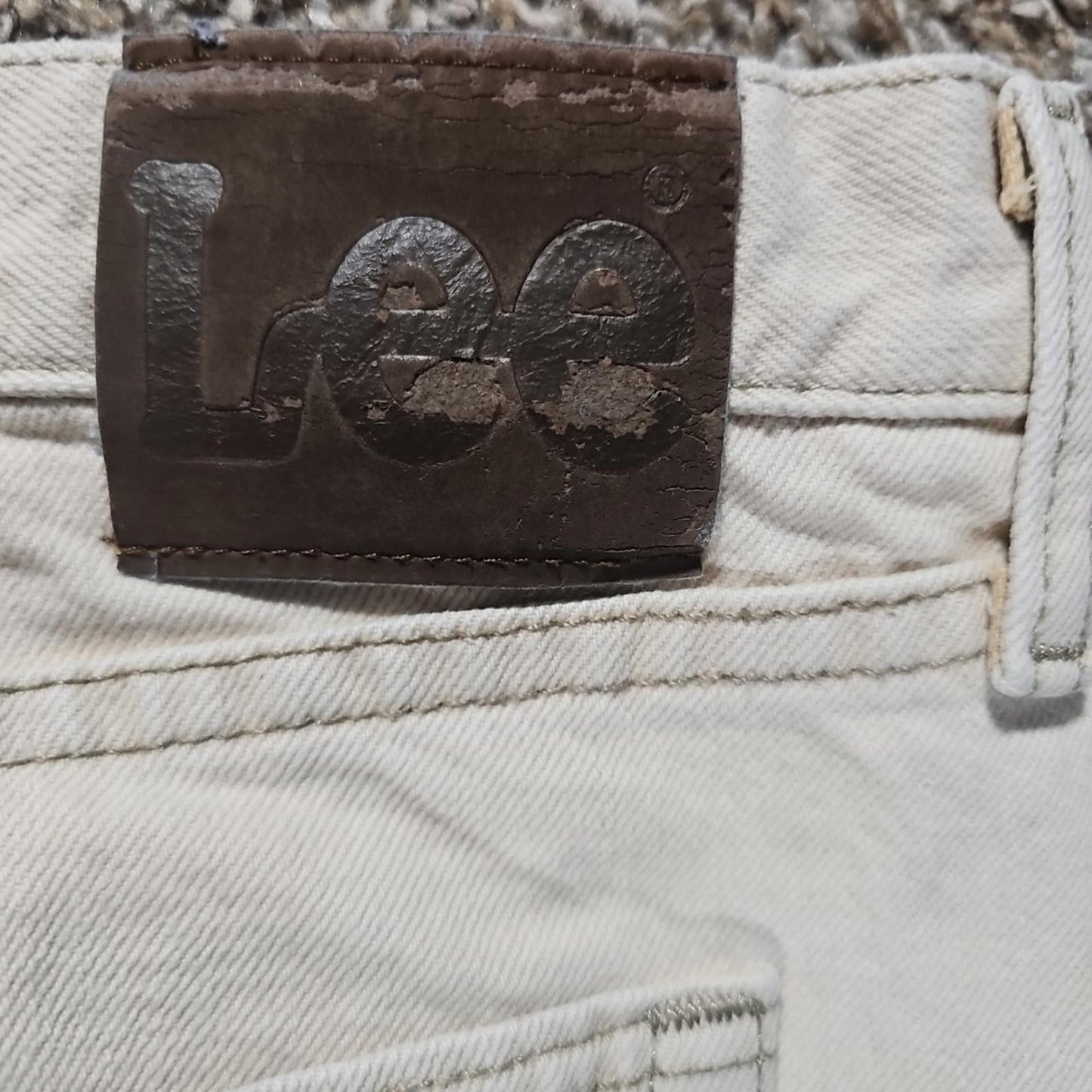 Lee Regular Fit 42x32 Beige Jeans