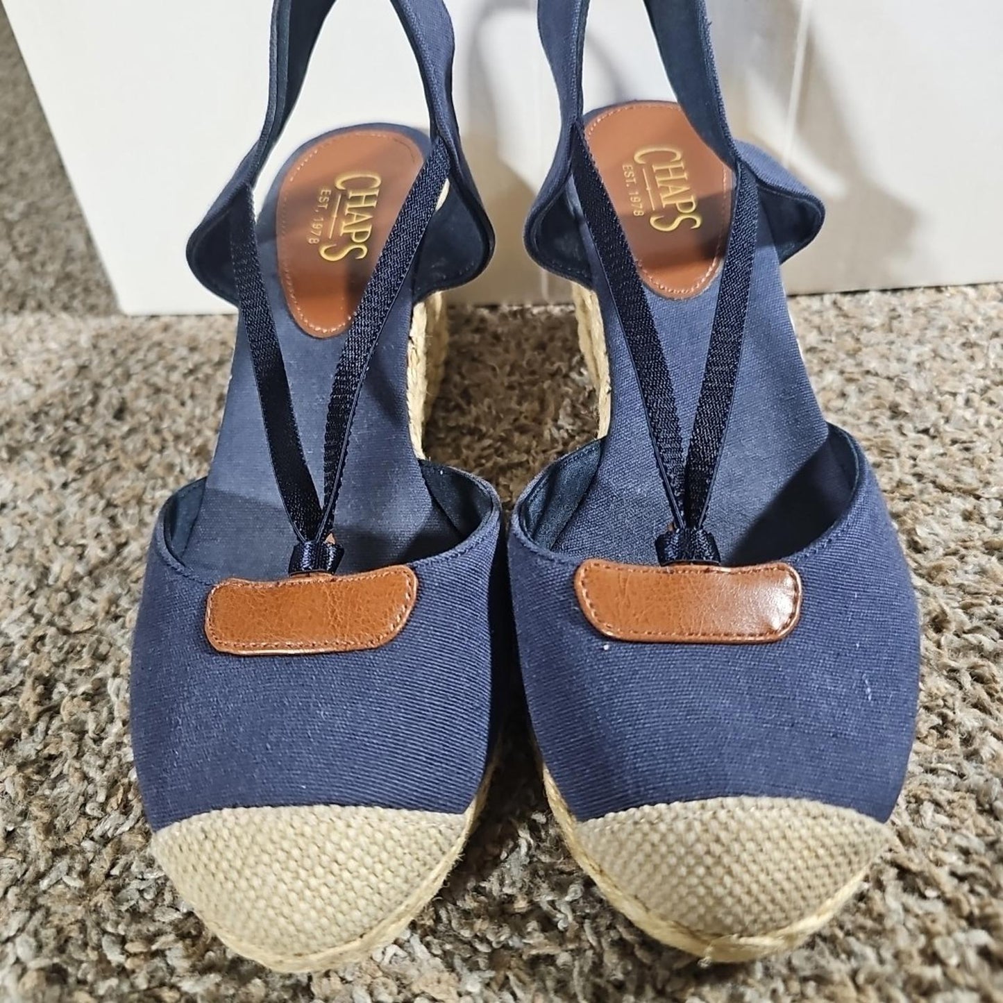 Chaps Clarisa Wedge Heel Sandal Sz 9B